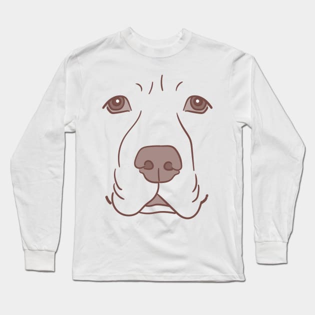 Labrador Face Funny Dog Halloween Costume Long Sleeve T-Shirt by macshoptee